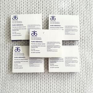 Arbonne Pure Vibrance Hair 2 Piece Travel Sample Set Shampoo Conditioner 5 Set
